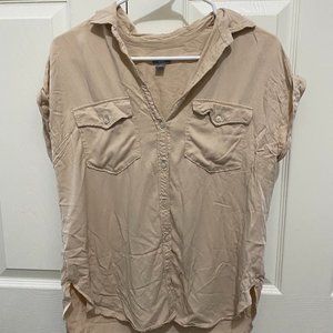 Pink button up shirt